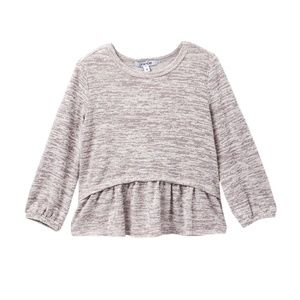 Joe's Jeans Heathered Jersey Peplum Top (Big Girls